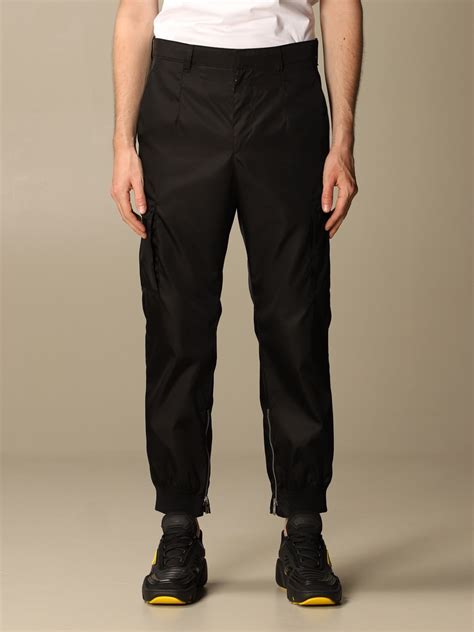 prada pants black|Prada cargo trousers.